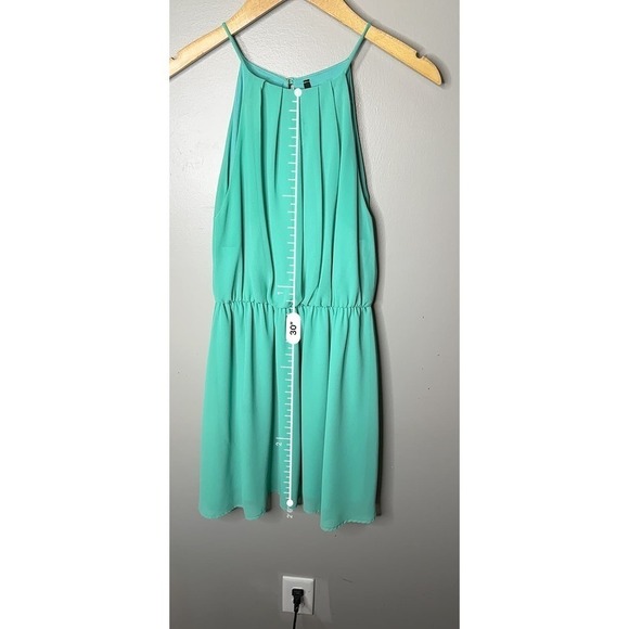 Lulus Chiffon Mint Green Dress Size Small - Picture 6 of 6